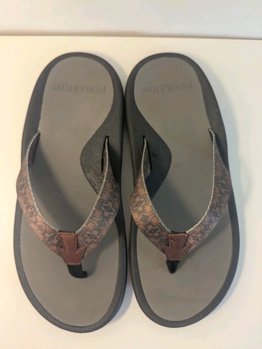 Pendleton Sandali da Spiaggia Uomo Taglia 9 M Grigio Marrone Vacanze Outdoor - Foto 4 di 11