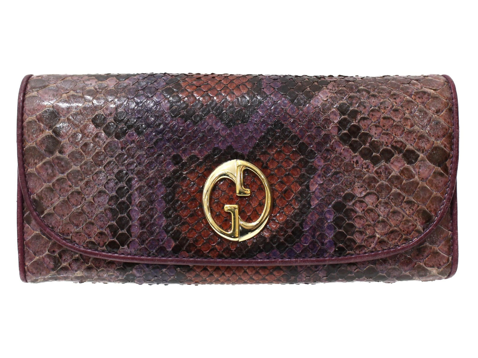 Gucci 245739 Python G Double G Continental Wallet… - image 1