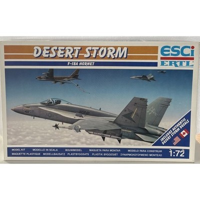 Esci Ertl F-18A Hornet Dessert Storm Jet Fighter~Model Kit 9117~1:72 Scale~New!