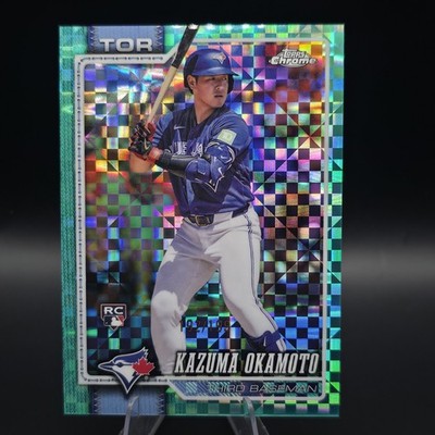 2026 Topps Kazuma Okamoto Chrome Aqua X-Fractor /199 #78 Toronto Blue Jays