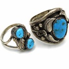 Southwest Signed Turquoise Mother Of Pearl Size 4.5-9.75 Rings Lot of 5 #S5483-3 — photo 5