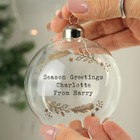 Personalisierte Goldkranz Glaskugel: Weihnachten Andenkenkugel