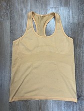 Lululemon Tank Top Womens 12 Orange Swiftly Tech Racerback Seamless Athletic