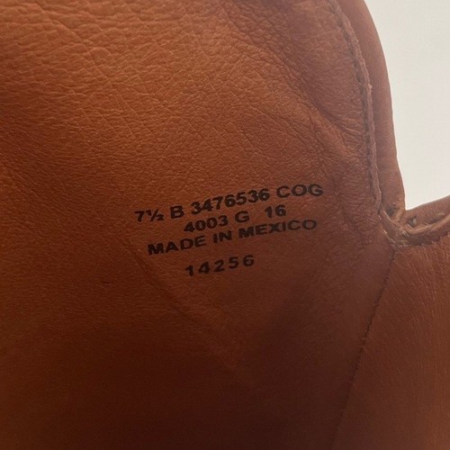 NEW π Frye Women Paige Tall Riding Boots Stacked Heel Cognac Brown 7.5 - Picture 9 of 11