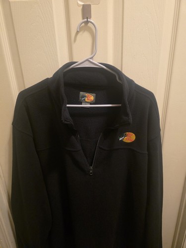 Bass Pro Shops Jacket Mens (XL-52"CHEST) 1/4 Zip Pullover Black Fleece - Picture 4 of 5