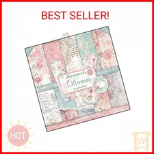 STAMPERIA INTERNATIONAL, KFT PAPER PAD 12X12 10PK DREAM, Pink, Blue