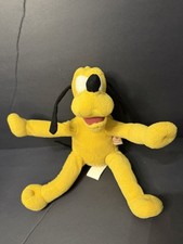 Disney Mickey Mouse Pluto Plush Stuffed Animal Yellow Dog Cute Soft