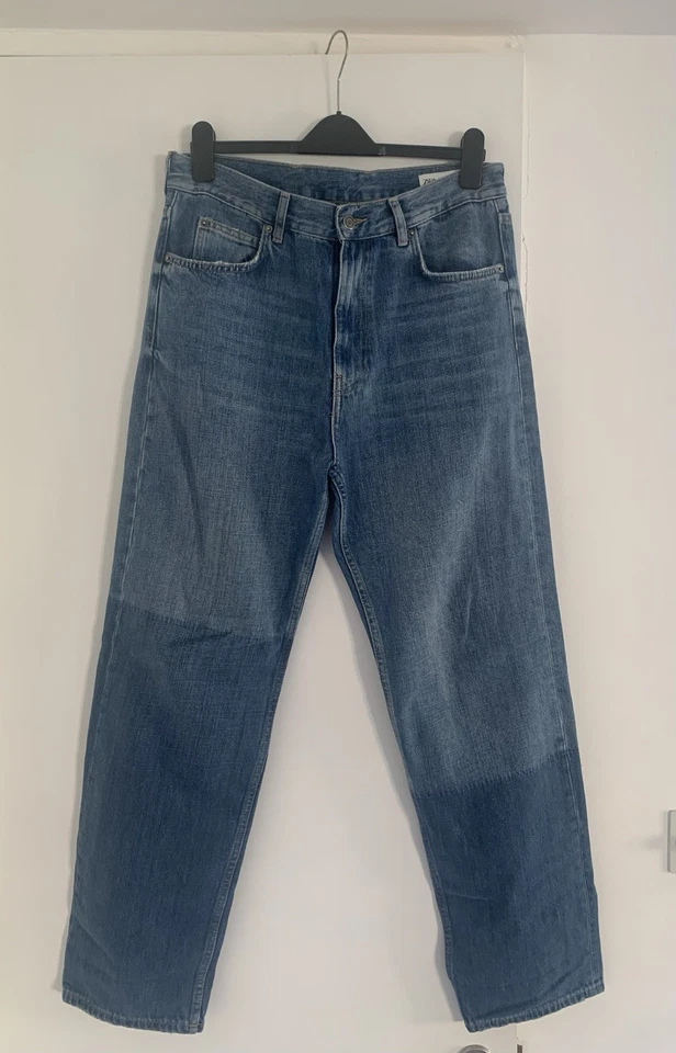 Zara Blue Denim Jeans Patchwork Trousers Sold out Uk12 - Image 2 of 3