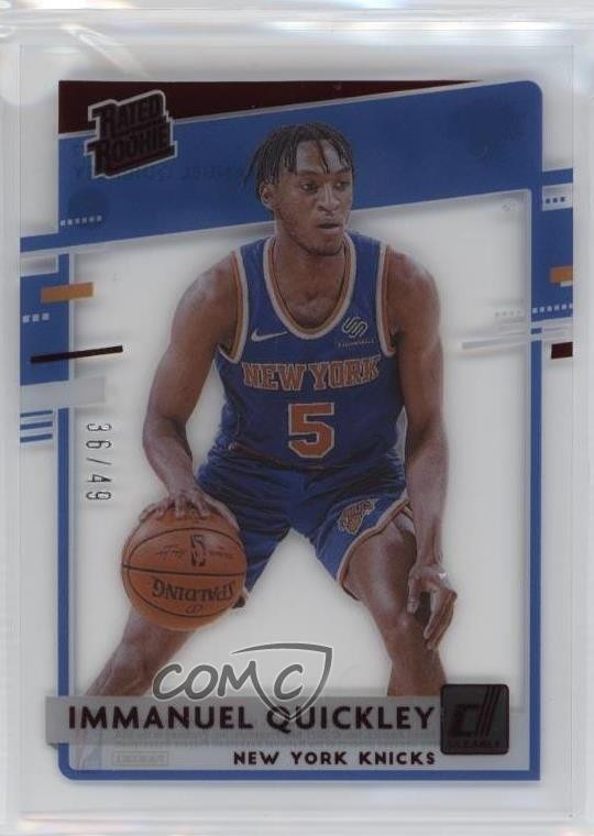 2020-21 Panini Clearly Donruss Rated Rookie Red 36/49 Immanuel Quickley #77 6er
