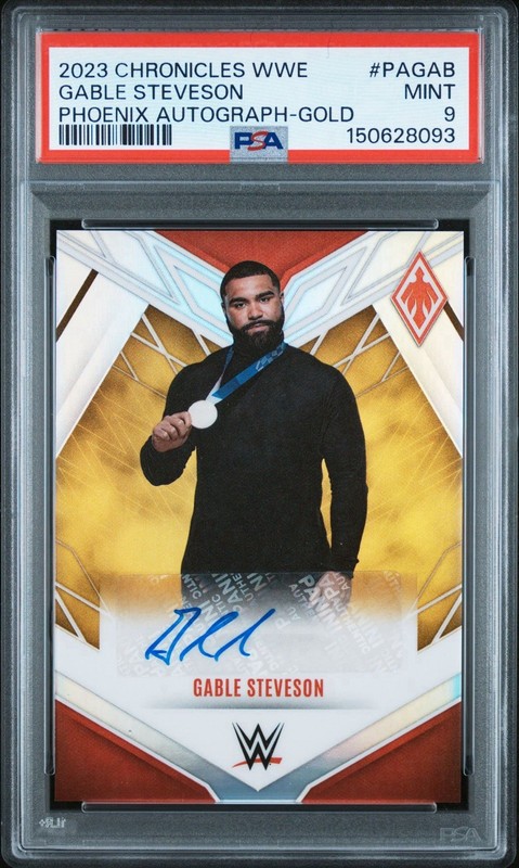 PSA 9 Gable Steveson 2023 Chronicles WWE Phoenix Gold #08/10 Auto NFL UFC  POP 1
