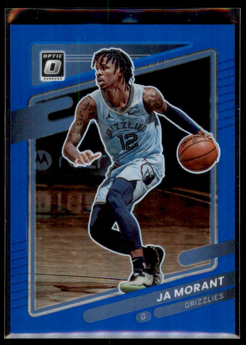 2021-22 Donruss Optic BLUE HOLO Ja Morant Memphis Grizzlies #144 53/59