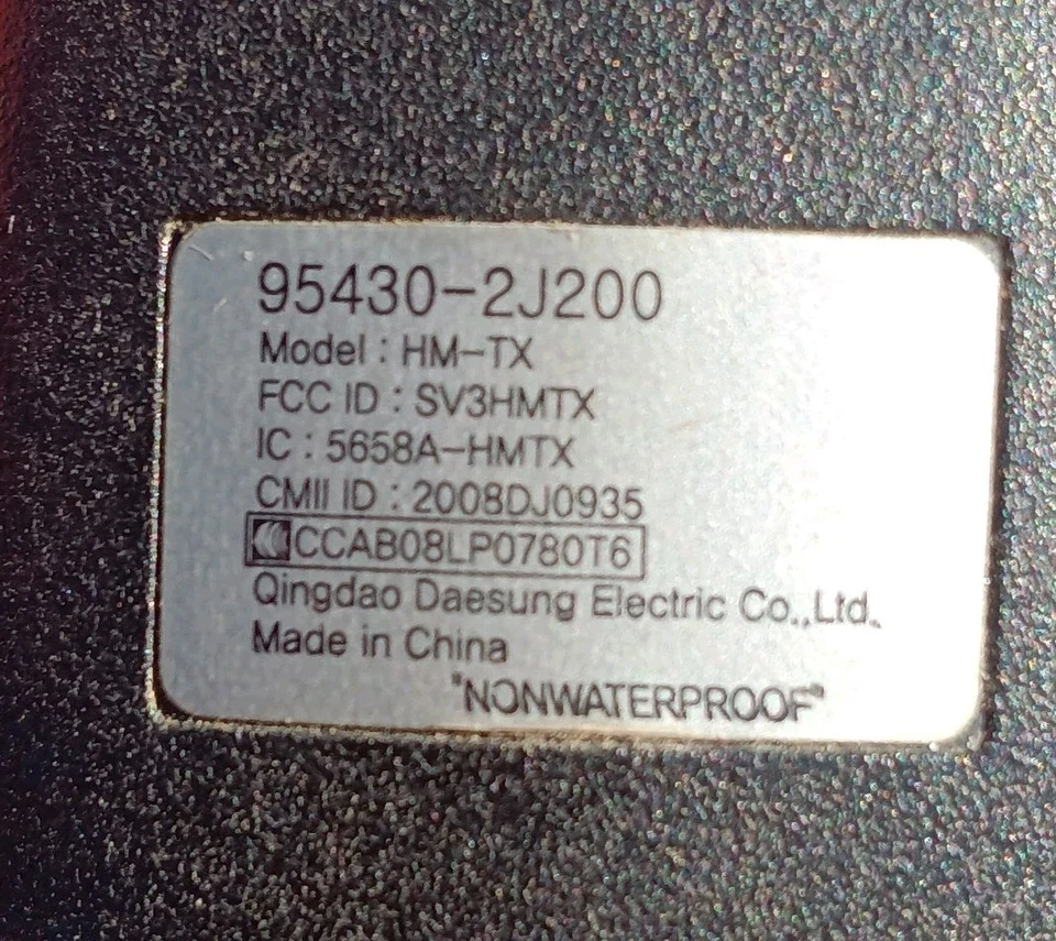 Mando a distancia de entrada sin llave OEM KIA BORREGO 2009-2011 SV3HMTX 95430-2J200 Foto 4 de 4