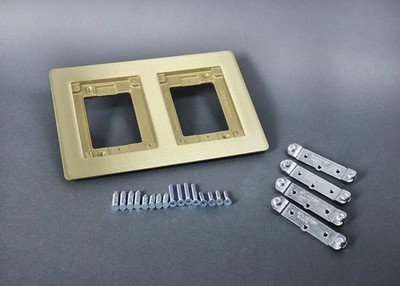 Wiremold 827B Brass 2 Gang 880 Series Floor Box Carpet/tile Flange.