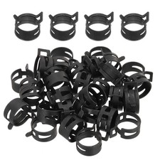 32 Pcs Spring Band Hose Clamps for 21.6-23.8mm OD 0.8" 20mm ID Black