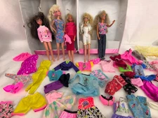 1990s Barbie Doll Carry Case VTG Hollywood Hair Clothes Lot Shoes Accessories 
