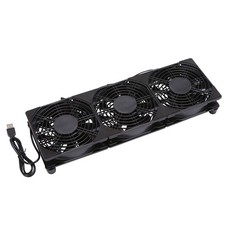 3x120mm 360mm USB Cooling Fan System for Router Rack, DIY Audio Video Network...