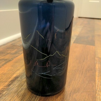 Nalgene Retro Mountain Forest Blue Wide Mouth  32oz 1L Water Bottle BPA Free