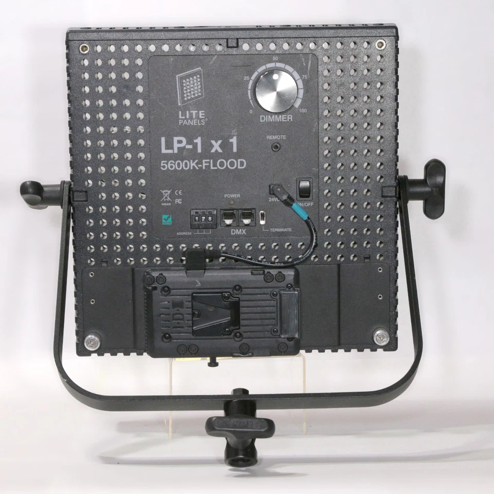 LitePanels LP-1x1 5600K Flood Professional LED Panel w/ V Mount Battery Plate - Image 4 of 4
