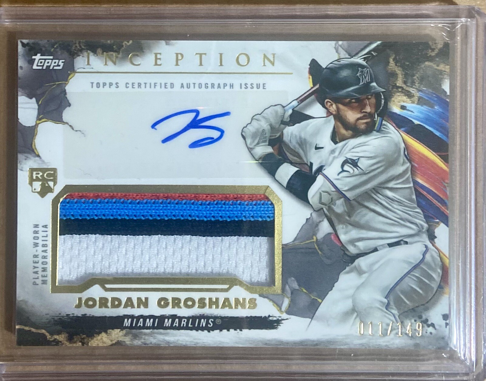 2023 Topps Inception Jordan Groshans RC RPA Rookie Patch Auto /149 #IAP-JG view 1