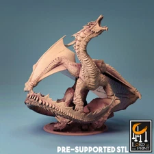 Adult Brine Dragon Miniature D&D DnD Pathfinder RPG
