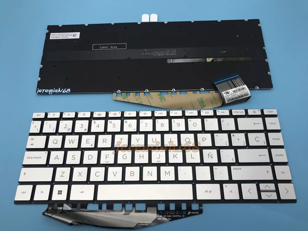 NEW For HP Pavilion Aero 13-BE Laptop Latin Spanish Keyboard Silver Backlit