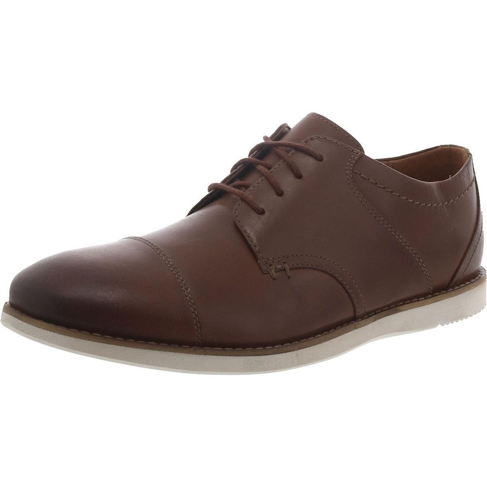Clarks Mens Raharto Vibe Cushioned Footbed Lace Up Flats Oxfords Shoes BHFO 0049
