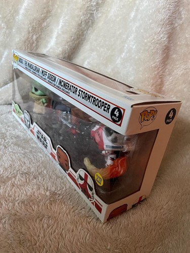 Funko Pop! Vinyl: Star Wars Mandalorian 4 Pack Amazon Exclusive - Grogu - Picture 3 of 4