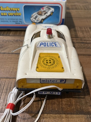 RARE VINTAGE 70'S MISTER P PORSCHE 910 POLICE CAR REMOTE CONTROL - Picture 6 of 13