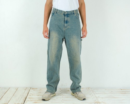 KARL KANI Herren W40 L36 Relaxed Straight Jeans Denim Hose Trousers Hip Hop Vintage