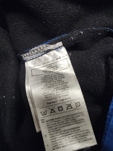 Reebok Jacket Boys Girls Medium 10/12 Blue Full Zip Detachable Hoodie - Picture 7 of 8