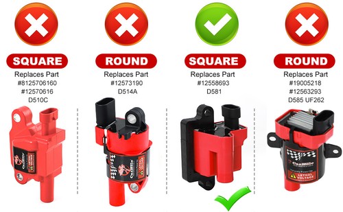 For D581 Ignition Coil & Spark Plug 8 Pack Chevy GMC 4.8L 5.3L 6.0L 8.1L UF271 - Picture 2 of 12
