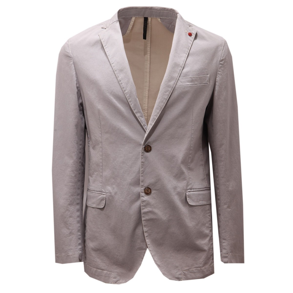 6394AD giacca uomo LIU JO beige micropattern cotton jacket man