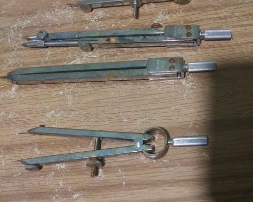 Vintage Frederick Post Company Drafting Tool Set Germany w/ Case - Picture 8 of 12