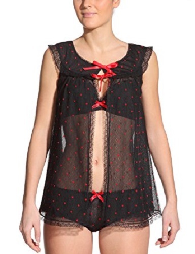 Fifi Chachnil 'Choubichou' Black Tulle Short Babydoll Fifi Chachnil 'Choubichou' Black Tulle Short Babydoll