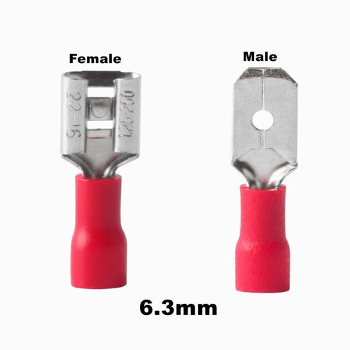 10/100x Vinyl Insulated Female Male Spade Terminals Wire Crimp Connectors Kit - Picture 13 of 13