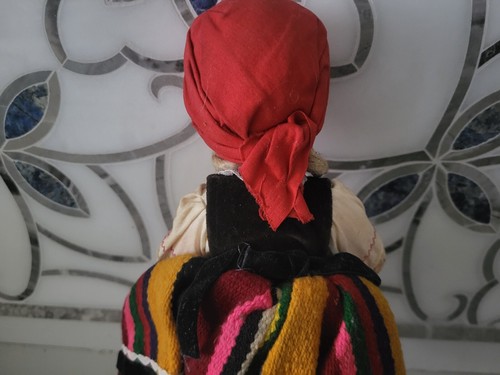 POLISH REGIONAL 13" DOLL LOWICZ ETHNIC COSTUME FOLKLORE 1980's POLAND VTG - Picture 6 of 10