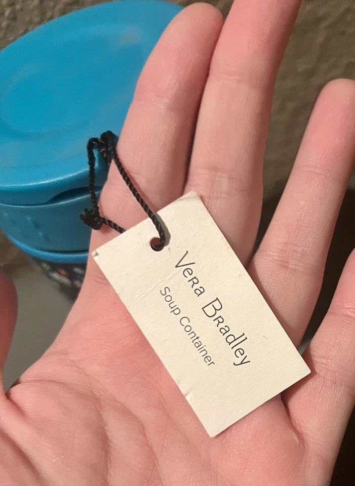 VERA BRADLEY CONTENEDOR DE ALMUERZO ROMÁNTICO PAISLEY TERMOS FRÍO Y CALIENTE NUEVO CON ETIQUETAS INOXIDABLE Foto 2 de 3