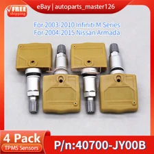 4x 40700JY00B Tire Pressure Monitor System For Nissan GT-RBase Coupe TPMS Sensor