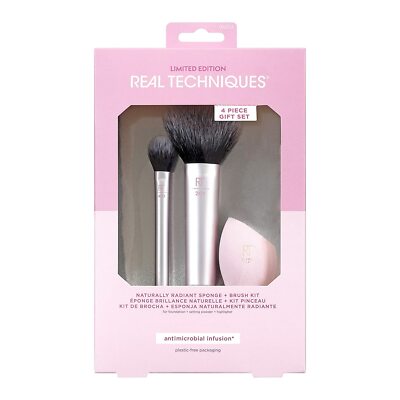 Real Techniques - NATURALLY RADIANT SPONGE + BRUSH KIT 