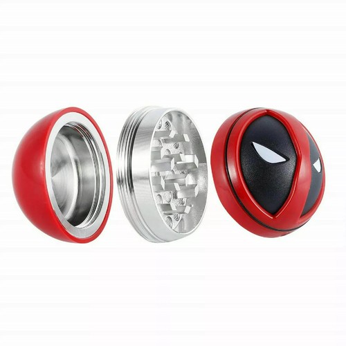 Deadpool Shape Superhero Herb Tobacco Grinder 3 Piece for Adult 55mm - Foto 5 di 6