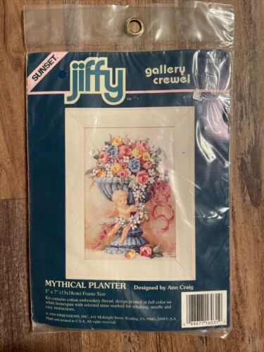 Jiffy Counted Cross Stitch Mythical Planter Dimensions 5x7 USA Made - Afbeelding 1 van 4