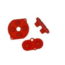  NEW Nintendo Game Boy Color GBC System Button Rubber Pads Set Red