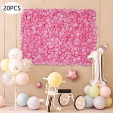 20pcs Artificial Flower Wall Panel Wedding Backdrop Party Flower Wall Panel