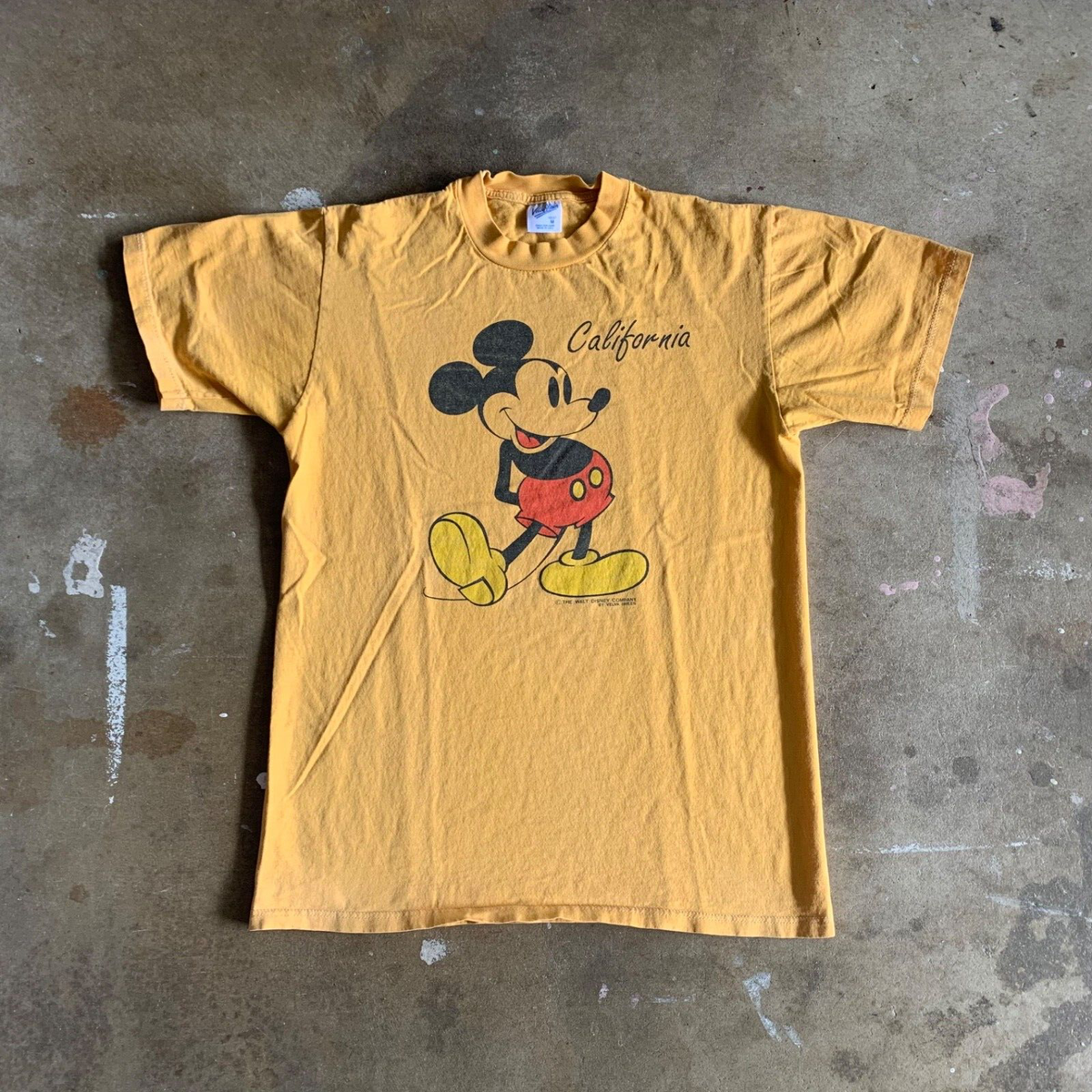 【レア】VELVA SHEEN MICKEY T-SHIRT 80s USA製 Vintage Disney Velva Sheen Shirt Adult Extra Large Black