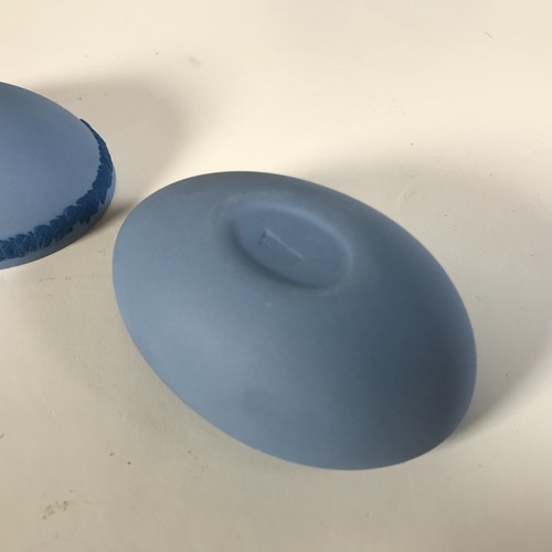 Wedgwood Jasperware blau dreifarbig Eier Schmuck Box - Bild 5 von 7