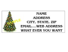 CHRISTMAS X-MAS TREE ADDRESS LABELS COOL!! #2