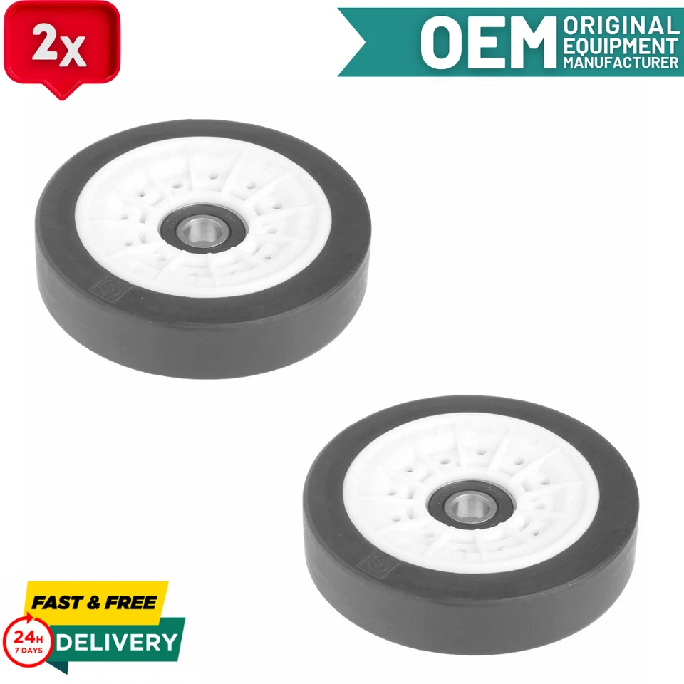 2X BEKO TUMBLE DRYER DRUM PULLEY WHEEL ROLLER 2969900200