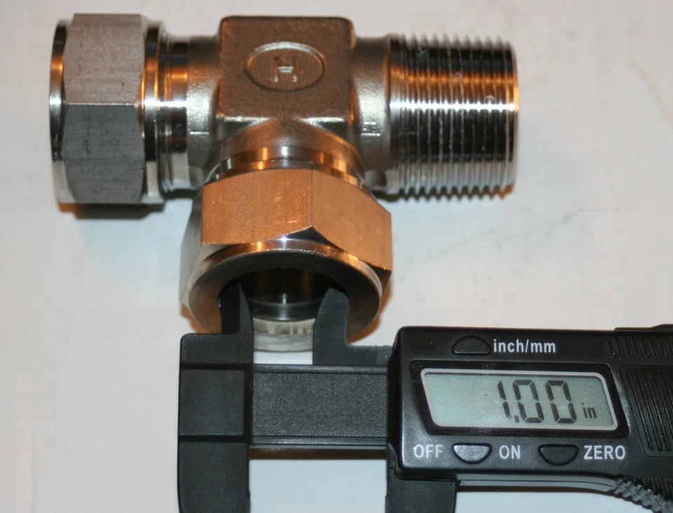 1" Tube x 1" Tube x 1" MNPT 316ss Male Run Tee  HOKE GYROLOK 16TMT16316 - Image 4 of 4