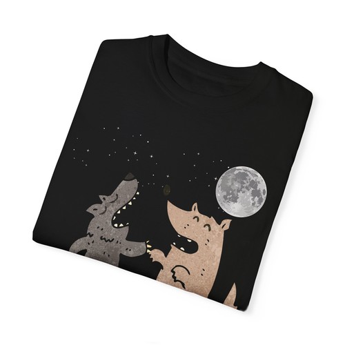 Howling in the Moonlight, Alpha Wolf Vintage 90s T-Shirt, Retro Meme Tee - Picture 10 of 13