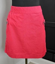 EUC Vineyard Vines Women's Red Corduroy Mini Skirt w/Buttons 6